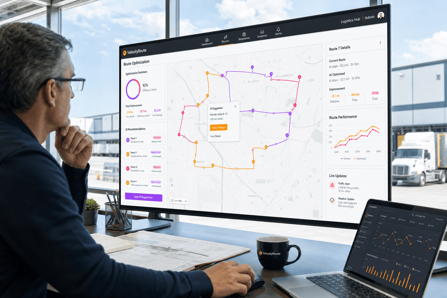 Software de optimización de rutas de reparto con IA