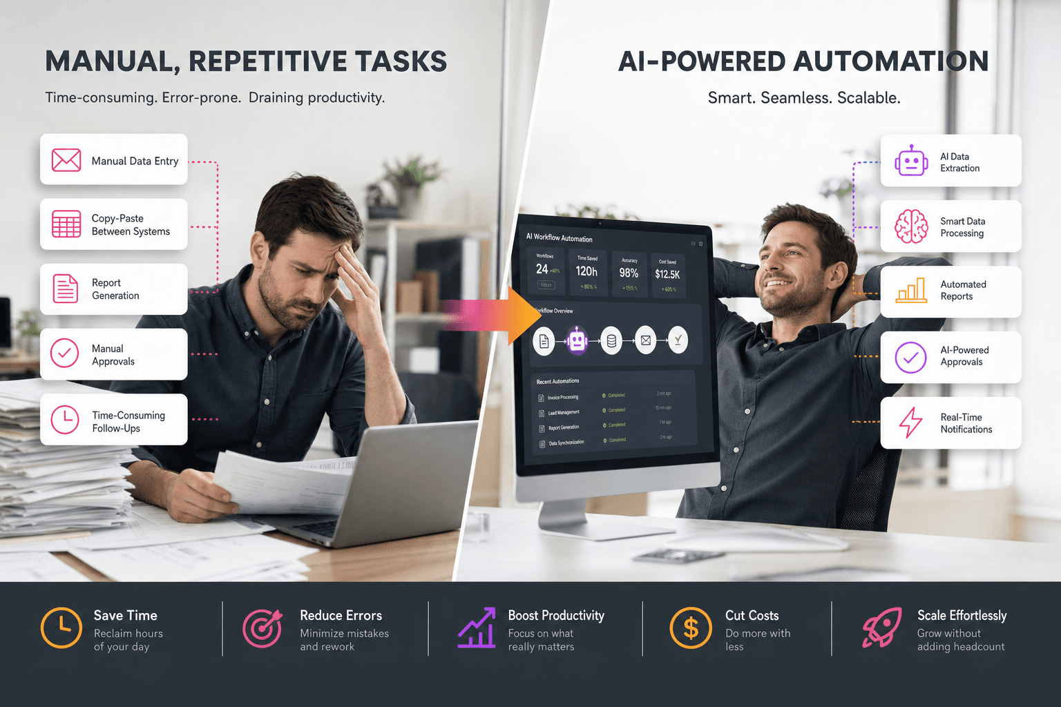 Flujos de trabajo automatizados con IA para PYMEs